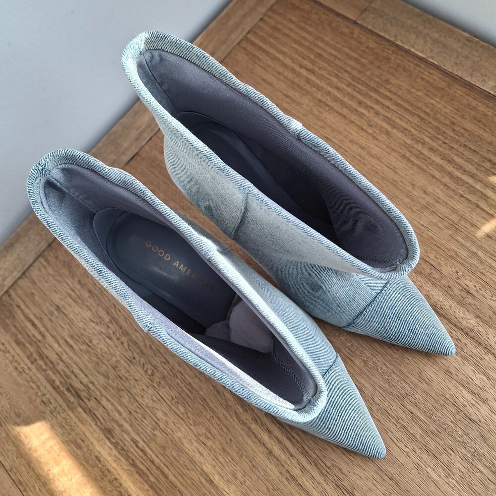 (New)‎ Good American – Slouchy Ankle Boots (Indigo) – Women's 7 - Picture 6 of 7